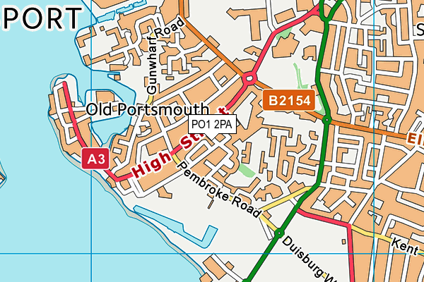 PO1 2PA map - OS VectorMap District (Ordnance Survey)