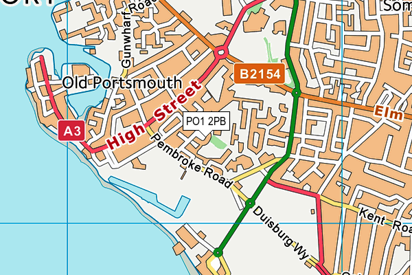 PO1 2PB map - OS VectorMap District (Ordnance Survey)