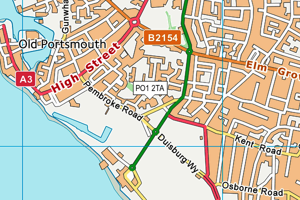 You Fit Portsmouth map (PO1 2TA) - OS VectorMap District (Ordnance Survey)