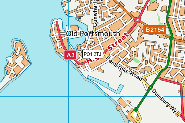 PO1 2TJ map - OS VectorMap District (Ordnance Survey)