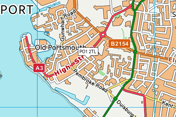 PO1 2TL map - OS VectorMap District (Ordnance Survey)