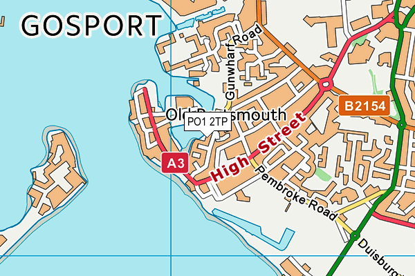 PO1 2TP map - OS VectorMap District (Ordnance Survey)