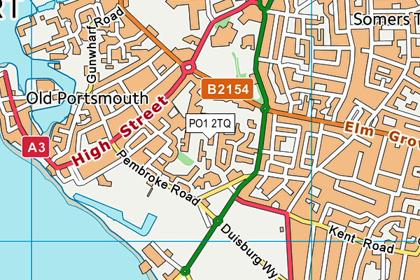 PO1 2TQ map - OS VectorMap District (Ordnance Survey)