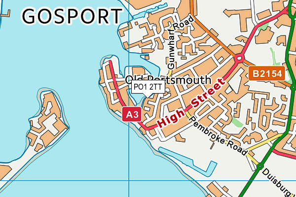 PO1 2TT map - OS VectorMap District (Ordnance Survey)