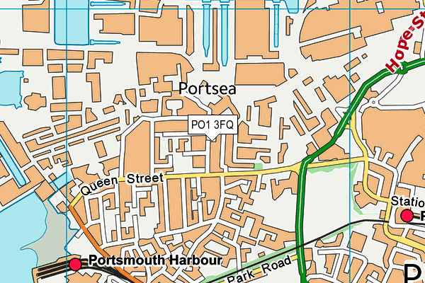 PO1 3FQ map - OS VectorMap District (Ordnance Survey)