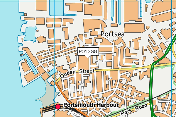 PO1 3GG map - OS VectorMap District (Ordnance Survey)