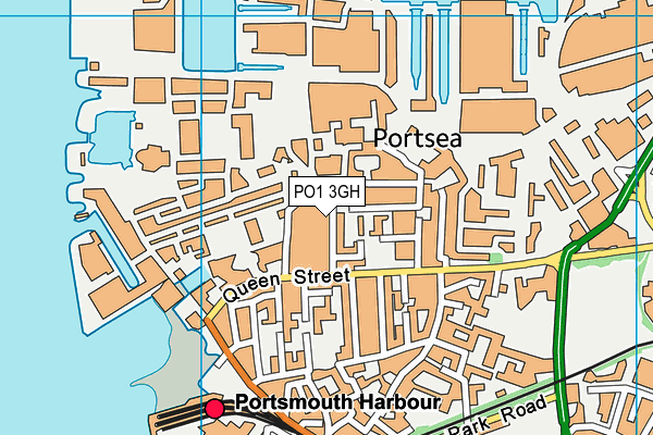 PO1 3GH map - OS VectorMap District (Ordnance Survey)