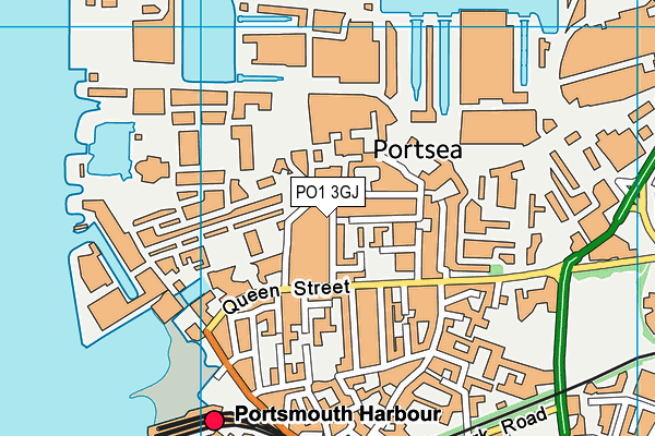 PO1 3GJ map - OS VectorMap District (Ordnance Survey)