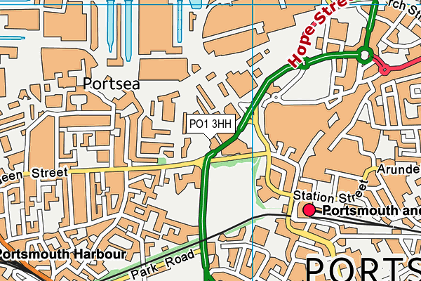 PO1 3HH map - OS VectorMap District (Ordnance Survey)