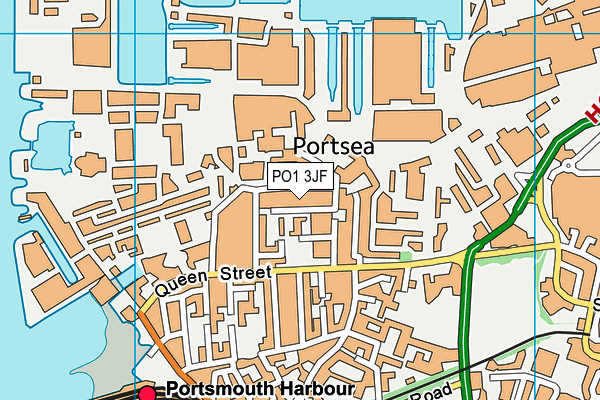 PO1 3JF map - OS VectorMap District (Ordnance Survey)