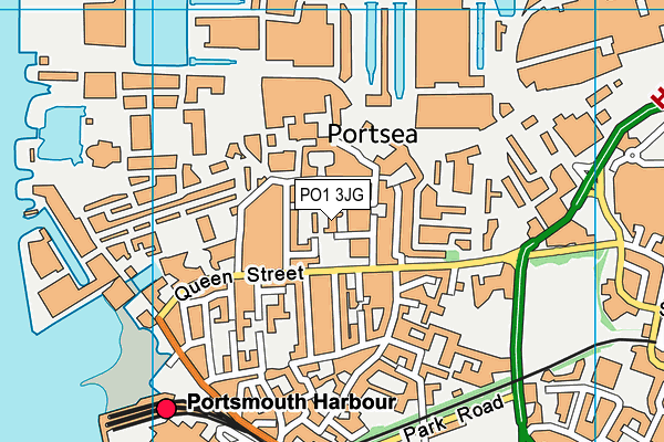 PO1 3JG map - OS VectorMap District (Ordnance Survey)