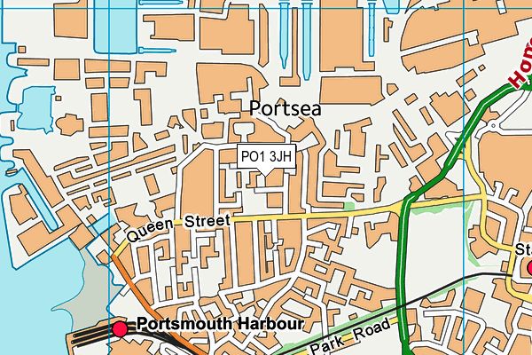 PO1 3JH map - OS VectorMap District (Ordnance Survey)