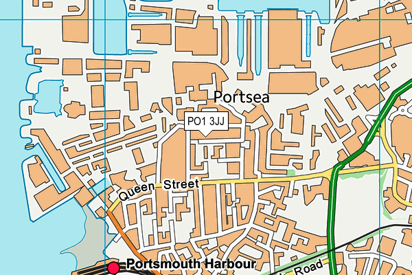 PO1 3JJ map - OS VectorMap District (Ordnance Survey)