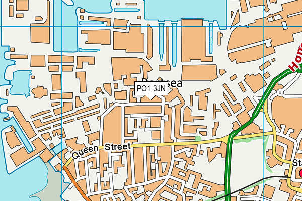 PO1 3JN map - OS VectorMap District (Ordnance Survey)
