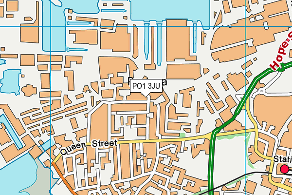 PO1 3JU map - OS VectorMap District (Ordnance Survey)