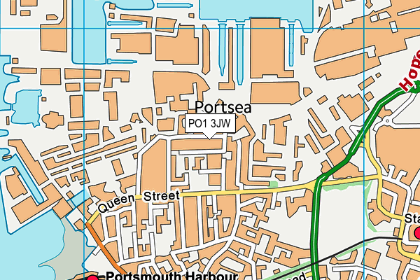 PO1 3JW map - OS VectorMap District (Ordnance Survey)