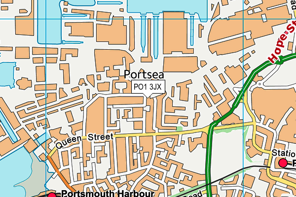 PO1 3JX map - OS VectorMap District (Ordnance Survey)