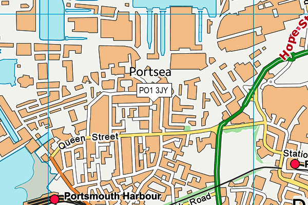 PO1 3JY map - OS VectorMap District (Ordnance Survey)