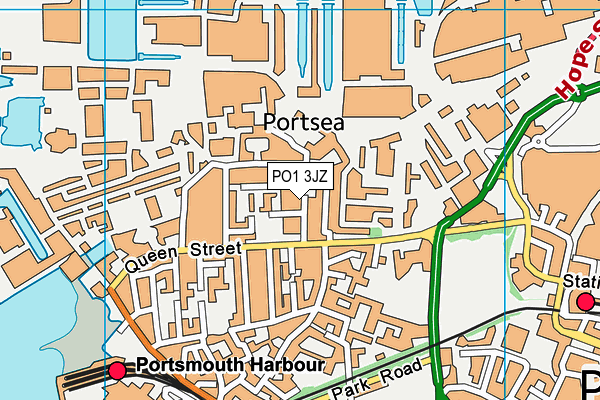 PO1 3JZ map - OS VectorMap District (Ordnance Survey)