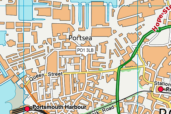 PO1 3LB map - OS VectorMap District (Ordnance Survey)