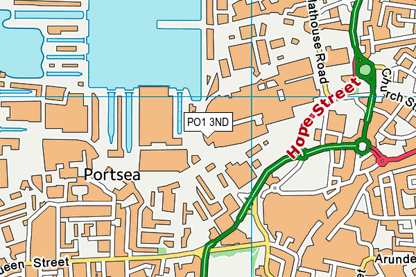 PO1 3ND map - OS VectorMap District (Ordnance Survey)