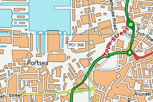 PO1 3NS map - OS VectorMap District (Ordnance Survey)