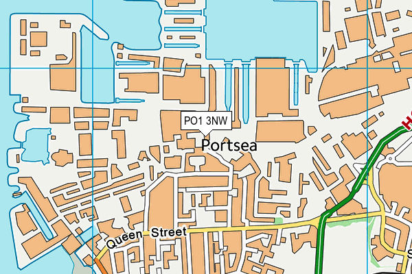 PO1 3NW map - OS VectorMap District (Ordnance Survey)