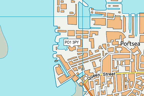 PO1 3PY map - OS VectorMap District (Ordnance Survey)