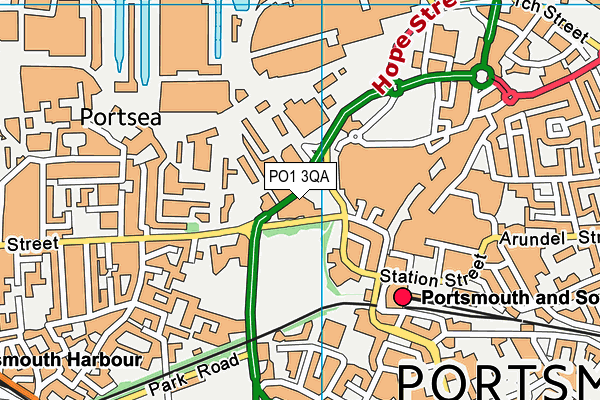 PO1 3QA map - OS VectorMap District (Ordnance Survey)