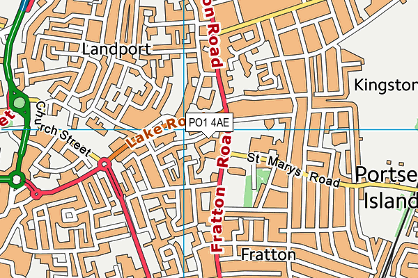 PO1 4AE map - OS VectorMap District (Ordnance Survey)