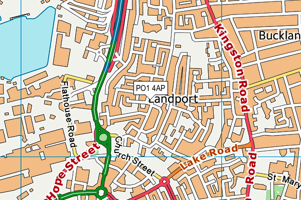 PO1 4AP map - OS VectorMap District (Ordnance Survey)