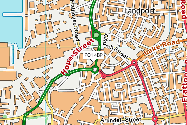 PO1 4BP map - OS VectorMap District (Ordnance Survey)