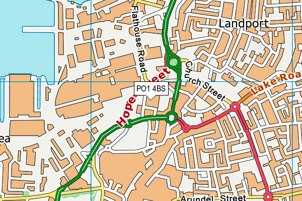 PO1 4BS map - OS VectorMap District (Ordnance Survey)