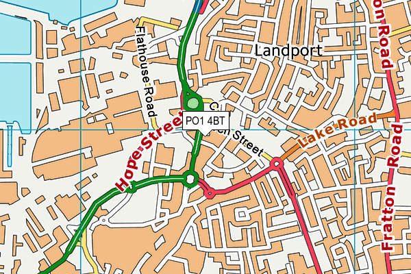 PO1 4BT map - OS VectorMap District (Ordnance Survey)