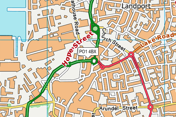 PO1 4BX map - OS VectorMap District (Ordnance Survey)