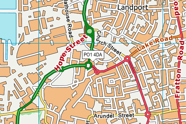 PO1 4DA map - OS VectorMap District (Ordnance Survey)