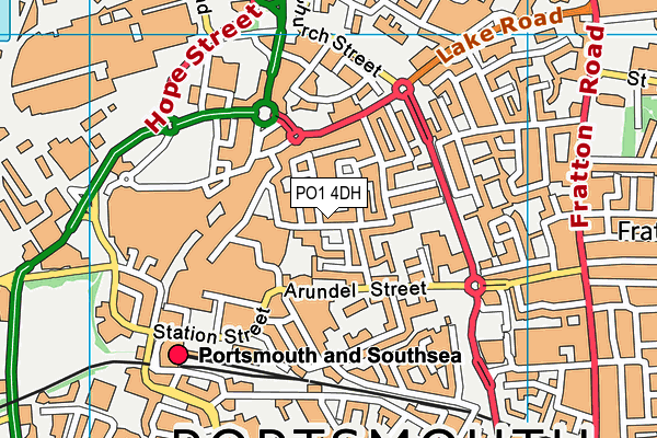 PO1 4DH map - OS VectorMap District (Ordnance Survey)