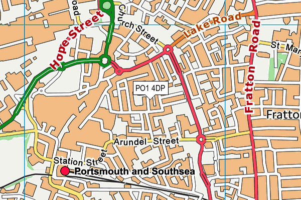 PO1 4DP map - OS VectorMap District (Ordnance Survey)