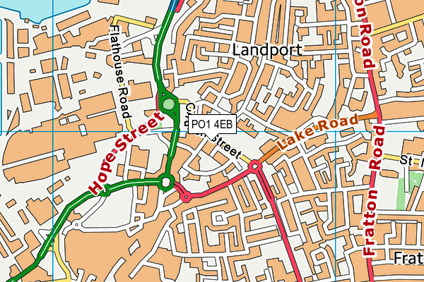 PO1 4EB map - OS VectorMap District (Ordnance Survey)