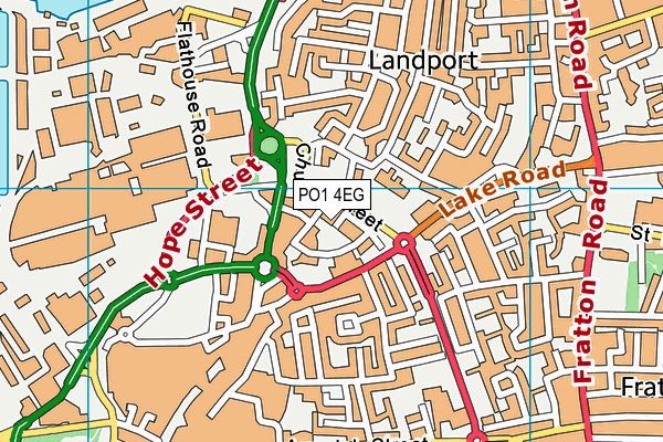 PO1 4EG map - OS VectorMap District (Ordnance Survey)