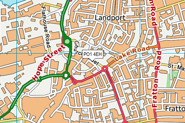 PO1 4EH map - OS VectorMap District (Ordnance Survey)