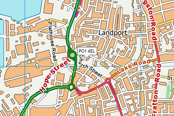 PO1 4EL map - OS VectorMap District (Ordnance Survey)