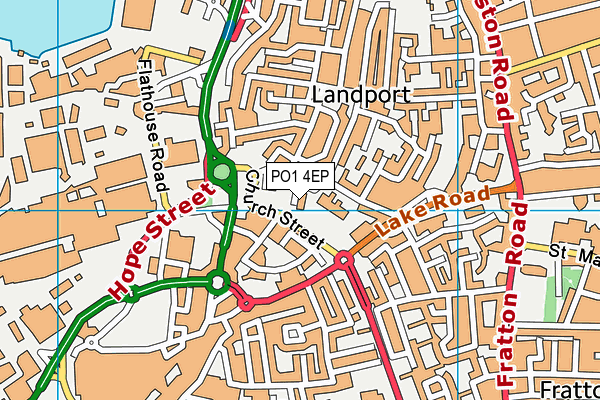 PO1 4EP map - OS VectorMap District (Ordnance Survey)