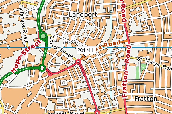 PO1 4HH map - OS VectorMap District (Ordnance Survey)