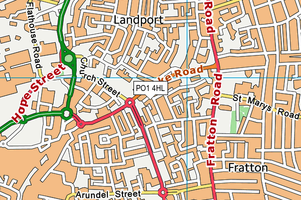 PO1 4HL map - OS VectorMap District (Ordnance Survey)