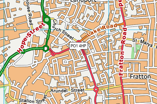 PO1 4HP map - OS VectorMap District (Ordnance Survey)