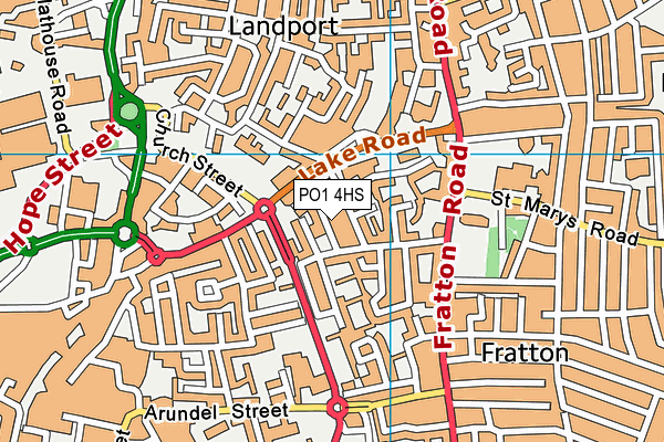 PO1 4HS map - OS VectorMap District (Ordnance Survey)