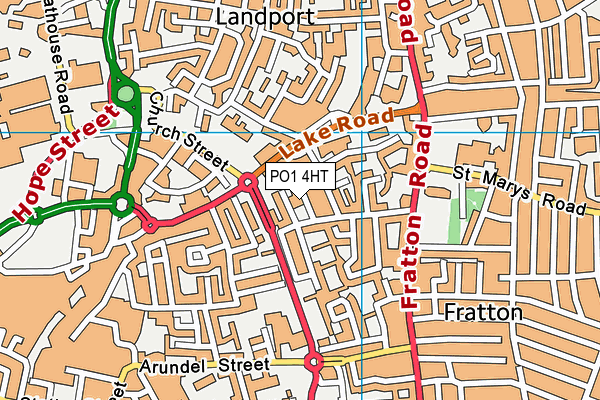 PO1 4HT map - OS VectorMap District (Ordnance Survey)