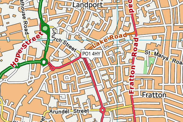 PO1 4HY map - OS VectorMap District (Ordnance Survey)