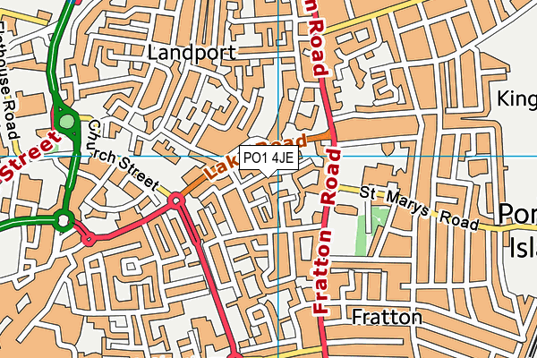 PO1 4JE map - OS VectorMap District (Ordnance Survey)